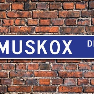 Muskox, Muskox Gift, Muskox Sign, Muskox decor, Muskox lover, thick coated animal, Arctic mammal, Custom Street Sign, Quality Metal Sign