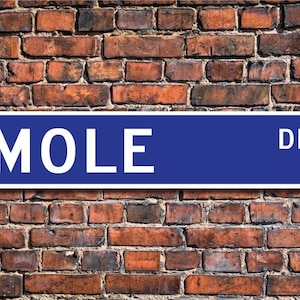 Mole, Mole Gift, Mole Sign, Mole decor, Mole lover, subterranean mammal, burrowing animal, Custom Street Sign,Quality Metal Sign