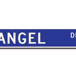 Angel, Angel Sign, Angel Gift, Angel Decor, Child Gift, Grandchild Gift, Angel Birthday Gift, Custom Street Sign, Quality Metal Sign image 2
