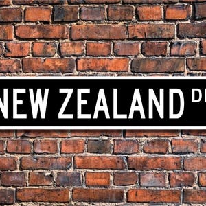 New Zealand, New Zealand Gift, New Zealand Sign, Souvenir sign, New Zealand native, vacation momento, Custom Street Sign, Quality Metal Sign