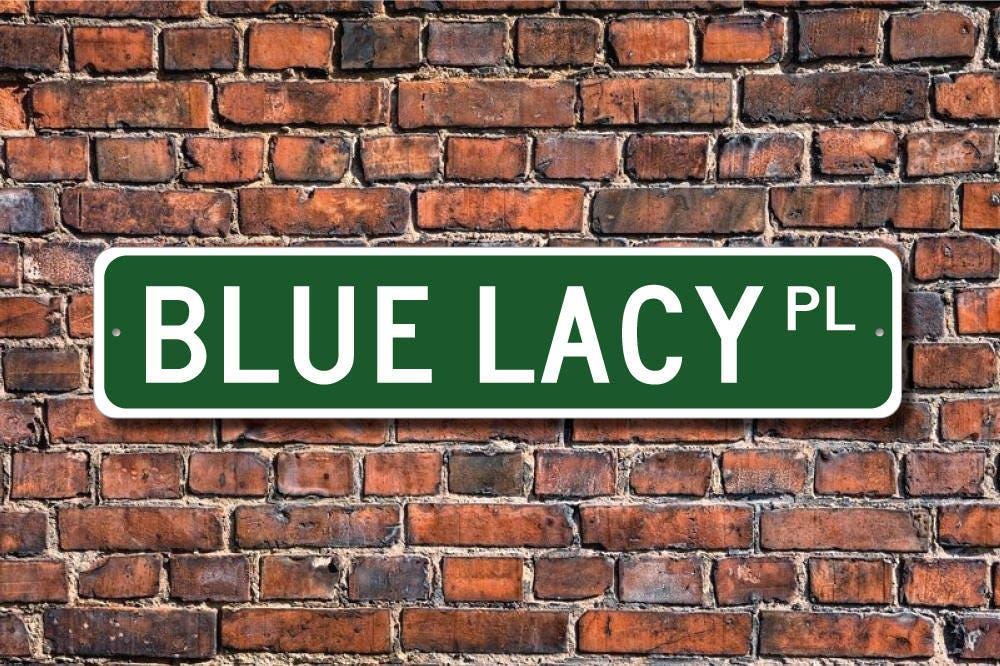 Blue Lacy, Blue Lacy Gift, Blue Lacy Sign, Custom Street Sign, Quality ...