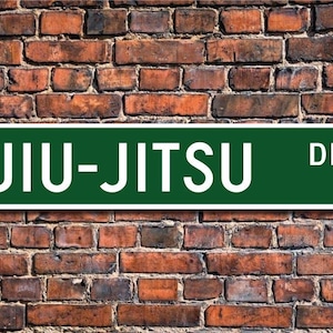 Jiu-Jitsu, Jiu-Jitsu Zeichen, Jiu-Jitsu Anhänger, Jiu-Jitsu Geschenk, japanische Kampfkunst, kundenspezifisches Straßenschild, Qualität Metallschild