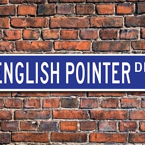 English Pointer, English Pointer Gift, English Pointer Sign, English Pointer decor, dog lover, Custom Street Sign, Quality Metal sign