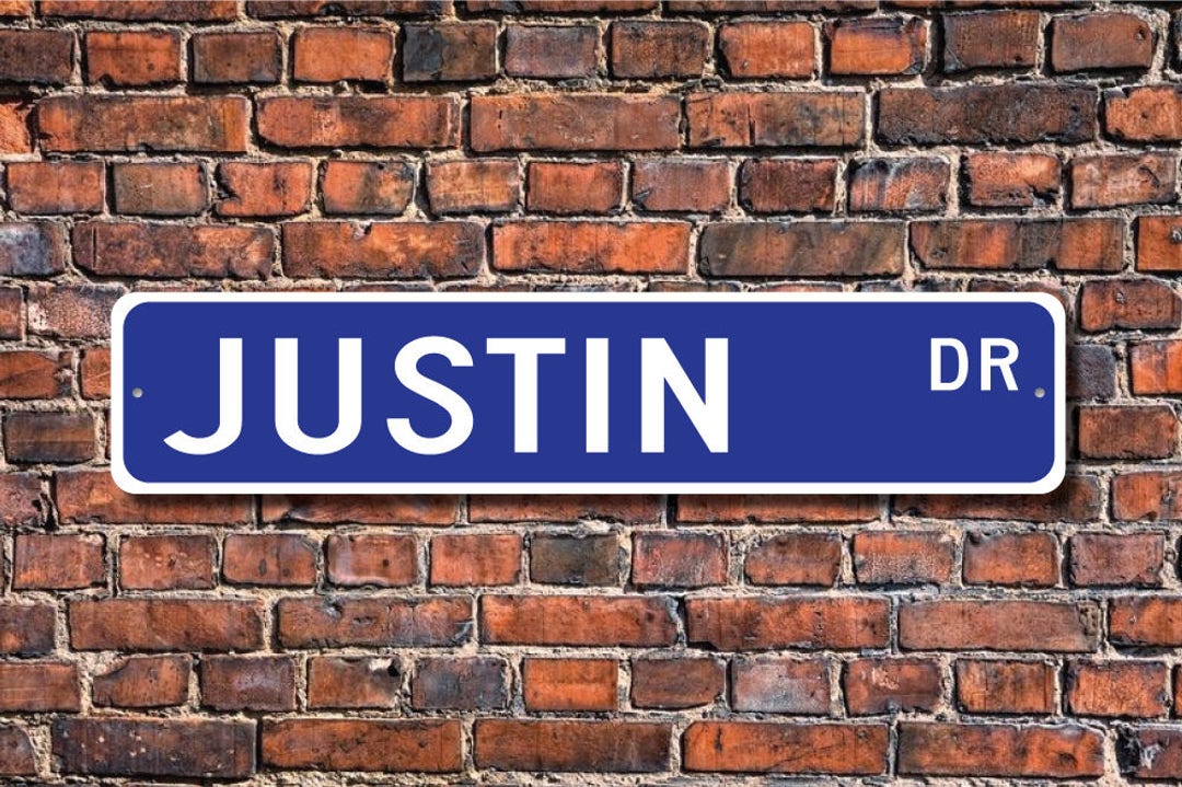 Justin, Justin Sign, Justin Gift, Justin Fan, Child Gift, Grandchild ...