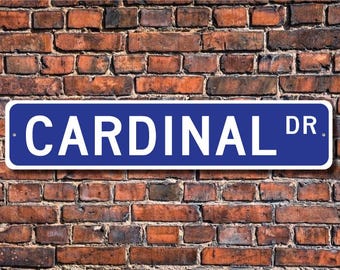 Kardinal, Kardinal Geschenk, Kardinal Schild, Kardinal Dekor, Kardinal Experte, roter Vogel, Kardinal Liebhaber, Benutzerdefinierte Straßenschild, Qualität Metallschild