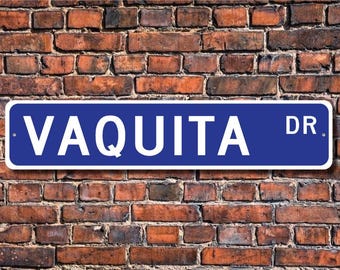 Vaquita, Vaquita Gift, Vaquita Sign, Vaquita decor, Vaquita lover, porpoise family "little cow", Custom Street Sign, Quality Metal Sign