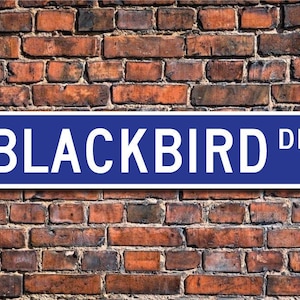 Blackbird, Blackbird Gift, Blackbird Sign, Blackbird decor, Blackbird lover, Blackbird expert,  Custom Street Sign, Quality Metal Sign