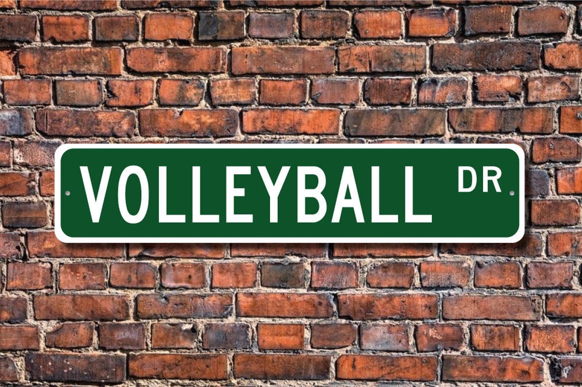 Volleyball Volleyball Sign Volleyball Fan Volleyball Etsy