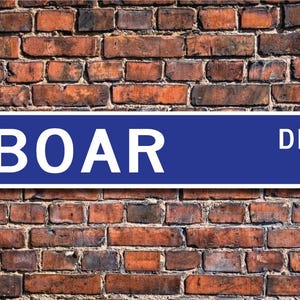 Boar, Boar Gift, Boar Sign, Boar decor, Boar expert, Boar lover, wild pig expert, zoo sign,   Custom Street Sign, Quality Metal Sign