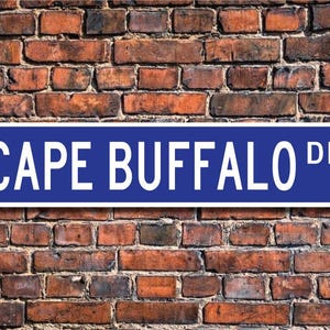 Büffel, Büffel Geschenk, Büffel Geschenk, Büffel Dekor, Büffel Experte, Büffel Liebhaber, individuelles Straßenschild, Qualität Metallschild