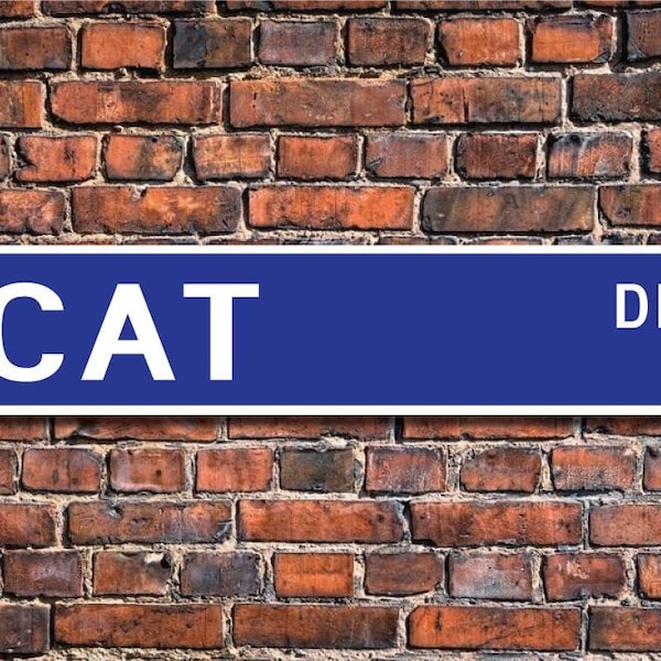 Cat, Cat Gift, Cat Sign, Cat decor, Cat expert, feline, Cat study, cat lover,  Custom Street Sign, Quality Metal Sign