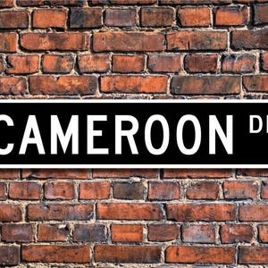Placa de Camarões, Presente de Camarões, Lembrança de Camarões, Decoração de Parede de Camarões, Lembrança de Camarões, Placa de Rua Personalizada de Camarões, Placa de Metal de Qualidade