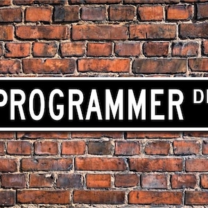 Programmierer, Programmierer Geschenk, Programmierer schild, Büroangestellter, Computerprogrammierer, datenerfassung, Benutzerdefinierte Straßenschild, Qualität Metallschild