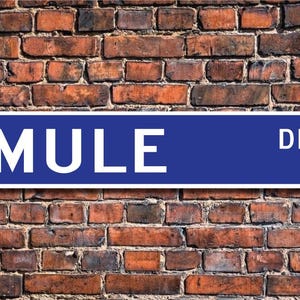 Mule, Mule Gift, Mule Sign, Mule decor, Mule lover, offspring male donkey female horse, burden beast, Custom Street Sign, Quality Metal Sign