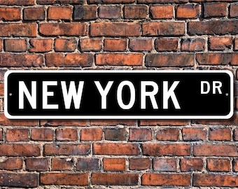 New York DR 看板　サイン　Sign アメリカ　ビンテージ　雑貨 New York, New York Sign, New York Gift, New York Visitor Souvenir