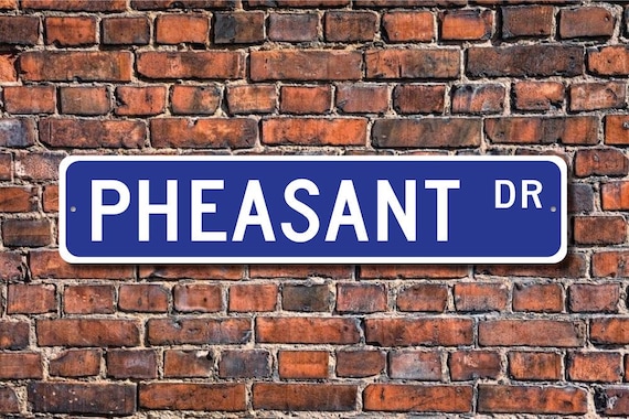 Pheasant, Pheasant Gift, Pheasant Sign, Pheasant decor, Pheasant lover, game bird, chicken like, Custom Street Sign,Quality Metal Sign