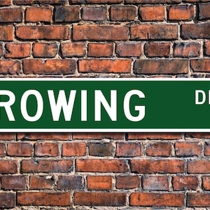 Rowing, Rowing Sign, Rowing Fan, Rowing Participant, Rowing Gift, Fixed Oar Rowing, Rower Gift, Custom Street Sign, Quality Metal Sign