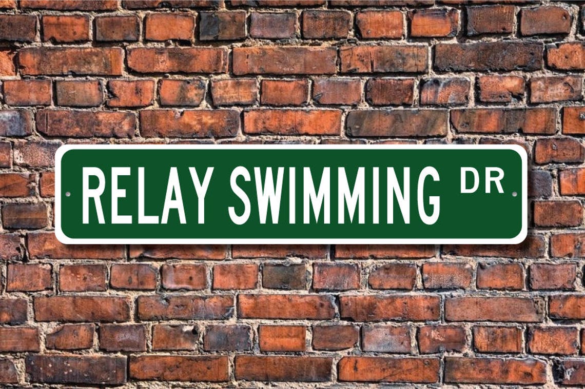 Relay Swimming Relay Swimming Sign Relay Swimming Fan Relay Etsy