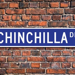 Chinchilla, Chinchilla Gift, Chinchilla Sign, Chinchilla decor, Chinchilla lover, Chinchilla ranch, Custom Street Sign, Quality Metal Sign