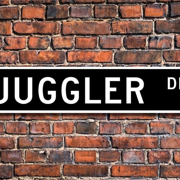 Juggler, Juggler Gift, Juggler sign, circus performer, Gift for a juggler, entertainer,  Custom Street Sign, Quality Metal Sign
