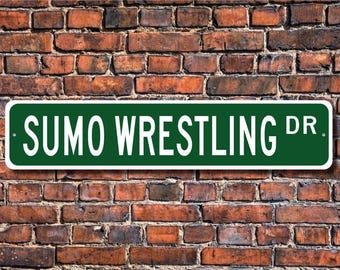 Sumobrottning, Sumobrottningsskylt, Sumobrottningsfan, Sumobrottningspresent, Japansk brottning, Anpassad gatuskylt, Kvalitetsmetallskylt