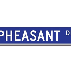 Pheasant, Pheasant Gift, Pheasant Sign, Pheasant decor, Pheasant lover, game bird, chicken like, Custom Street Sign,Quality Metal Sign image 2