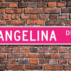Angelina, Angelina Sign, Angelina Lover, Angelina Gift, Child Gift, Grandchild Gift, Angelina Decor, Custom Street Sign, Quality Metal Sign