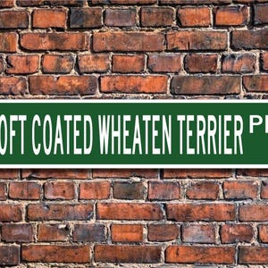 Soft Coated Wheaten Terrier, Soft Coated Wheaten Terrier Sign, Soft Coated Wheaten Terrier Lover, Custom Street Sign,Quality Metal Sign