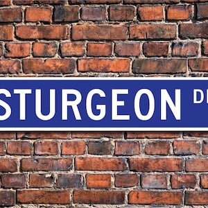 Sturgeon, Sturgeon Gift, Sturgeon Sign, Sturgeon decor, Sturgeon lover, fisherman gift, fish lover, Custom Street Sign, Quality Metal Sign