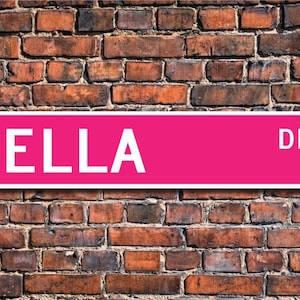 Ella, Ella Sign, Ella Lover, Ella Gift, Child Gift, Grandchild Gift, Ella Decor, Ella Birthday Gift, Custom Street Sign, Quality Metal Sign