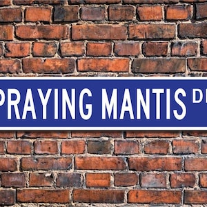 Praying Mantis, Praying Mantis Gift, Praying Mantis Sign, Praying Mantis decor, Praying Mantis lover, Custom Street Sign, Quality Metal Sign