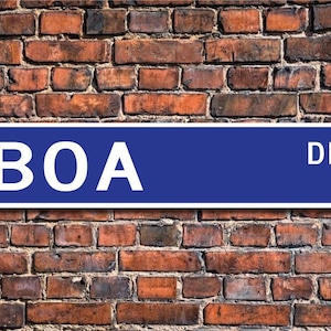 Boa, Boa Geschenk, Boa Schild, Boa Dekor, Boa Experte, Boa Liebhaber, Schlangen Experte, Boa Contrictor, Benutzerdefinierte Straßenschild, Qualität Metallschild