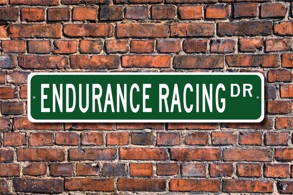 Endurance Racing, Endurance Racing sign, Endurance Racing fan, long distance auto race, race lovers, Custom Street Sign, Quality Metal Sign