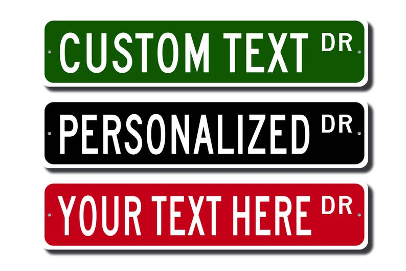 Señales de tráfico personalizadas, Señal de tráfico a medida, Letreros metálicos personalizados, Crea tu propio letrero de calle, Letrero de calle personalizado, Letrero metálico de calidad imagen 1