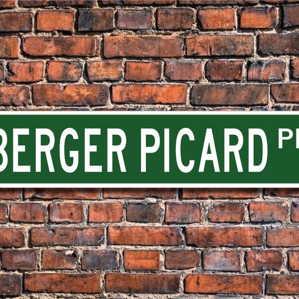Berger Picard, Berger Picard Gift, Berger Picard Sign, Dog Lover Gift, Custom Street Sign, Quality Metal Sign,