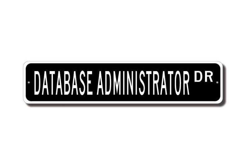 Database Administrator, Database Administrator Gift, Database sign, Gift for Administrator, Custom Street Sign, Quality Metal Sign image 2