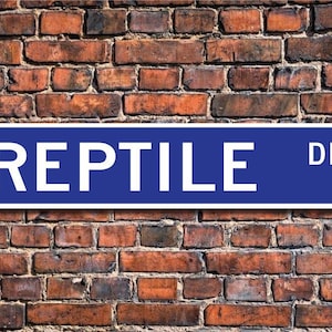 Reptil, Reptil Geschenk, Reptil Schild, Reptil Dekor, Reptil Liebhaber, Schlangen und Eidechsen Liebhaber, Schildkröte, Benutzerdefinierte Straßenschild, Qualität Metallschild Bild 1