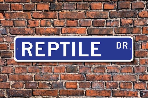 Reptile, Reptile Gift, Reptile Sign, Reptile decor, Reptile lover, snake and lizard lover, turtle, Custom Street Sign,Quality Metal Sign