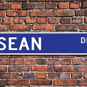 Sean, Sean Sign, Sean Gift, Sean Decor, Sean Fan, Child Gift, Grandchild Gift, Sean Birthday Gift, Custom Street Sign, Quality Metal Sign