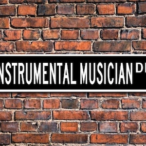 Instrumental Musician, Instrumental Musician Gift, Instrumental Musician sign, musician,  Custom Street Sign, Quality Metal Sign