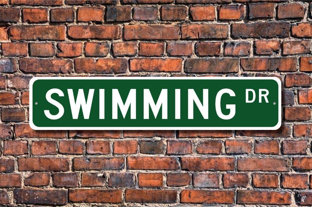 Swimming, Swimming Sign, Swimming Fan, Swimming Participant Gift ...