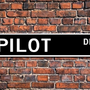 Pilot, Pilot Gift, Pilot sign, airline pilot, pilot for military, flight instructor, commercial pilot, Custom Street Sign,Quality Metal Sign