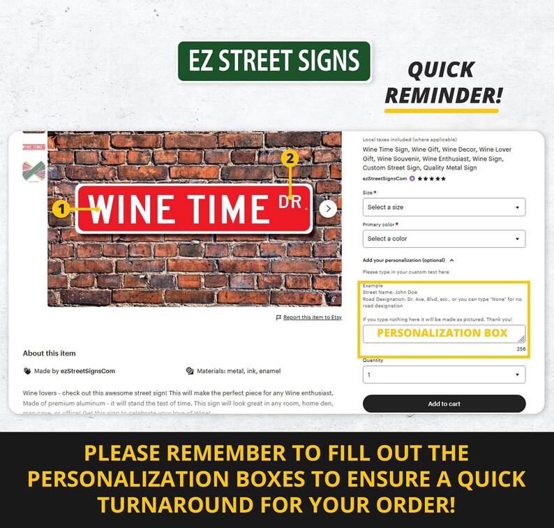 a red brick wall with a wine time sign on it
