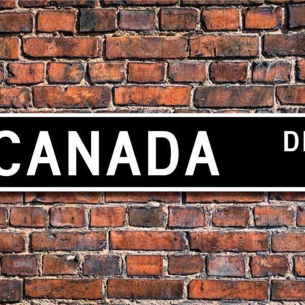 Canada Street Sign, Canada Gift, Canada Keepsake, Canada Wall Decor, Canada Souvenir, Canada, Canada Custom Street Sign, Kwaliteit Metalen Teken