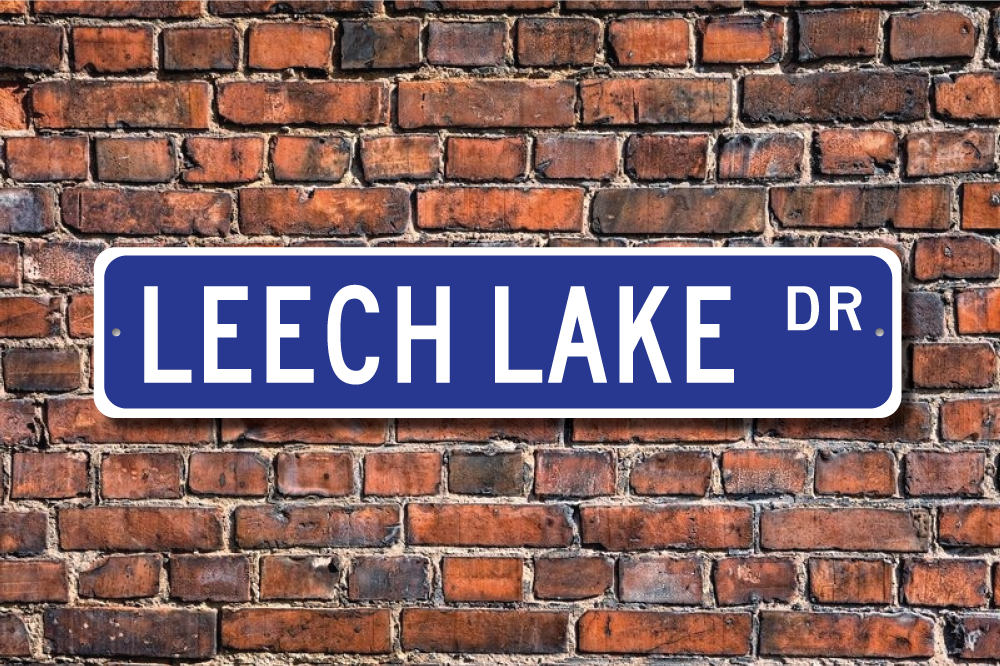 Leech Lake Leech Lake Sign Minnesota Lake Leech Lake Gift Etsy