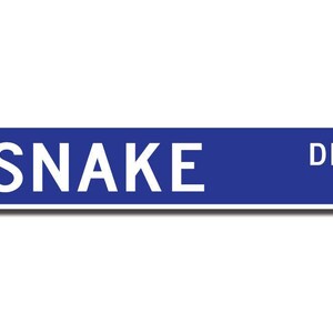 Snake, Snake Gift, Snake Sign, Snake decor, Snake lover, legless carnivorous reptiles, reptile lover, Custom Street Sign, Quality Metal Sign image 2