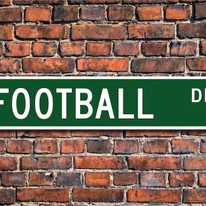 Fußball, Fußballschild, Fußballfan, Fußballgeschenk, Fußballspieler, Fußballfanatiker, Straßenschild nach Maß, Qualität Metallschild