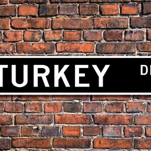 Turkey, Turkey Gift, Turkey Sign, Turkey Souvenir, Turkey Native, Turkey vacation momento, Custom Street Sign, Quality Metal Sign image 1