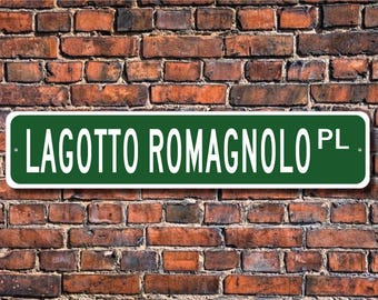 Lagotto Romagnolo, Lagotto Romagnolo Lover, Lagotto Romagnolo Sign, Custom Street Sign, Quality Metal Sign, Dog Owner Sign, Dog Lover