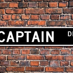 Captain, Captain Gift, Captain sign, Captain decor, Gift for Captain, Military sign, Sports teams,  Custom Street Sign, Quality Metal Sign
